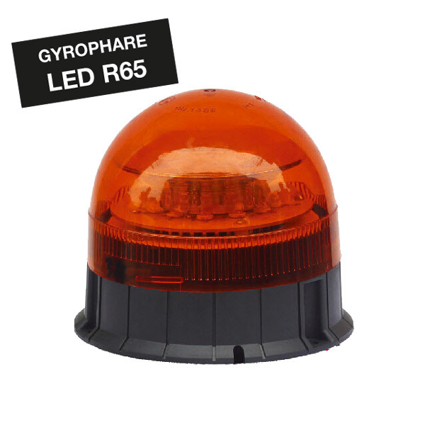 GYROPHARE LED BLEU À POSER 3 POINTS - ROTATIF R65