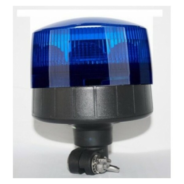 Gyrophare LED R65 BLEU Fixation hampe DIN