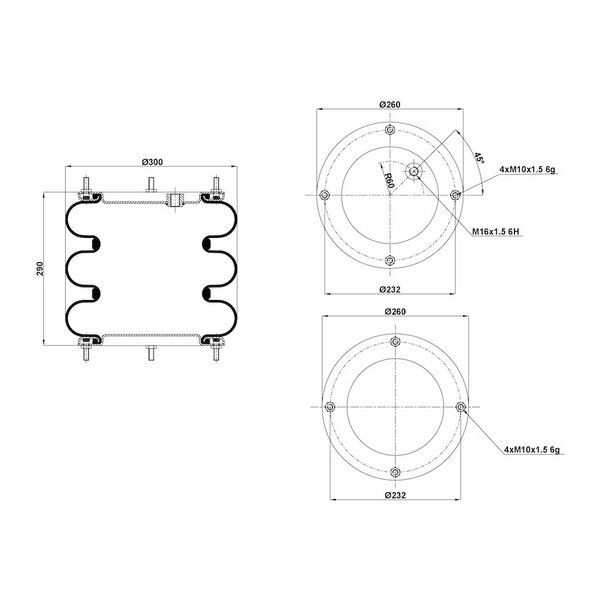 Soufflet assemblé 12x3 + plaque EA dec