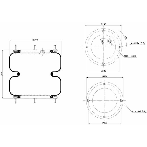 Soufflet assemblé 12x3 + plaque EA dec